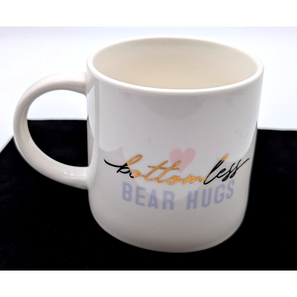 Threshold Bottomless Bear Hugs Porcelain Coffee Mug White Gold Lilac 12oz